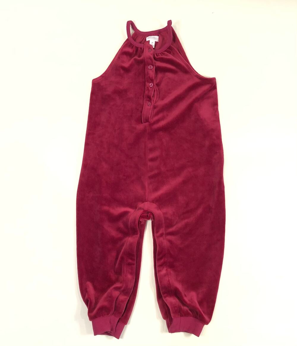 GYMBOREE GIRLS RED VELVET ROMPER SIZE 2T